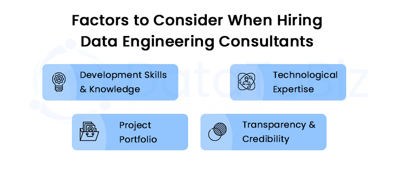 Factors to consider when hiring data engineering consultants